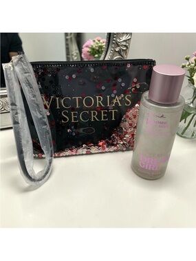 Victoria's Secret Sequin Bag & Pink Dream Girl Shimmer Mist